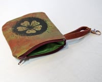 Image 2 of Cherry Blossom - khaki and red coin purse