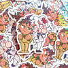 DR10 Komahina Holo Heart Sticker