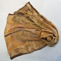 Image 3 of Pastel Glow - Ecoprint and Botanical dyed silk scarf