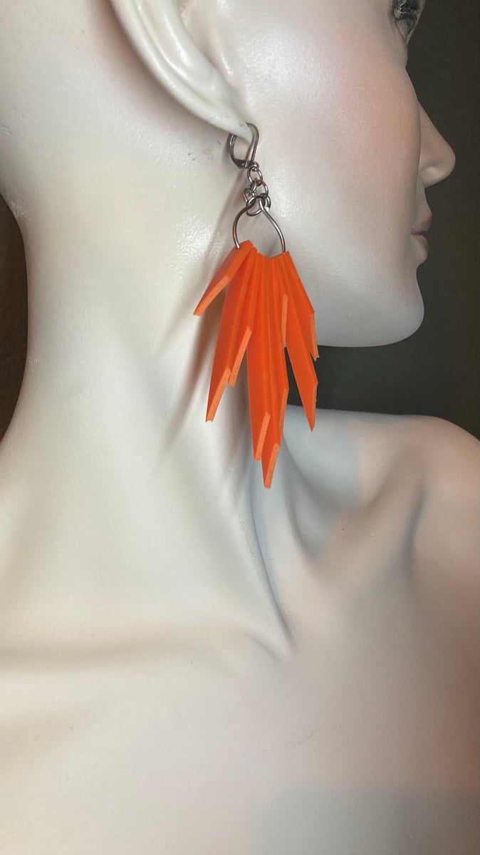 Paparazzi orange fringe earrings store