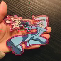 Image 2 of Samus Aran Holographic Glitter Sticker