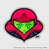Image 1 of Samus Aran Holographic Prismatic Sticker