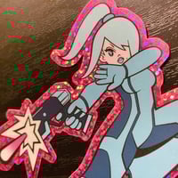 Image 3 of Samus Aran Holographic Glitter Sticker