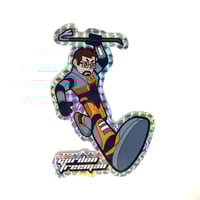 Image 3 of Gordon Freeman + Alyx Vance Big Holographic Prismatic Sticker - LAST CHANCE