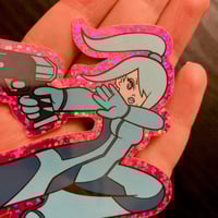 Image 4 of Samus Aran Holographic Glitter Sticker