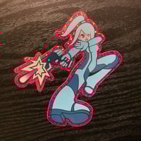 Image 5 of Samus Aran Holographic Glitter Sticker
