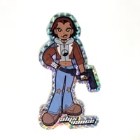 Image 4 of Gordon Freeman + Alyx Vance Big Holographic Prismatic Sticker - LAST CHANCE