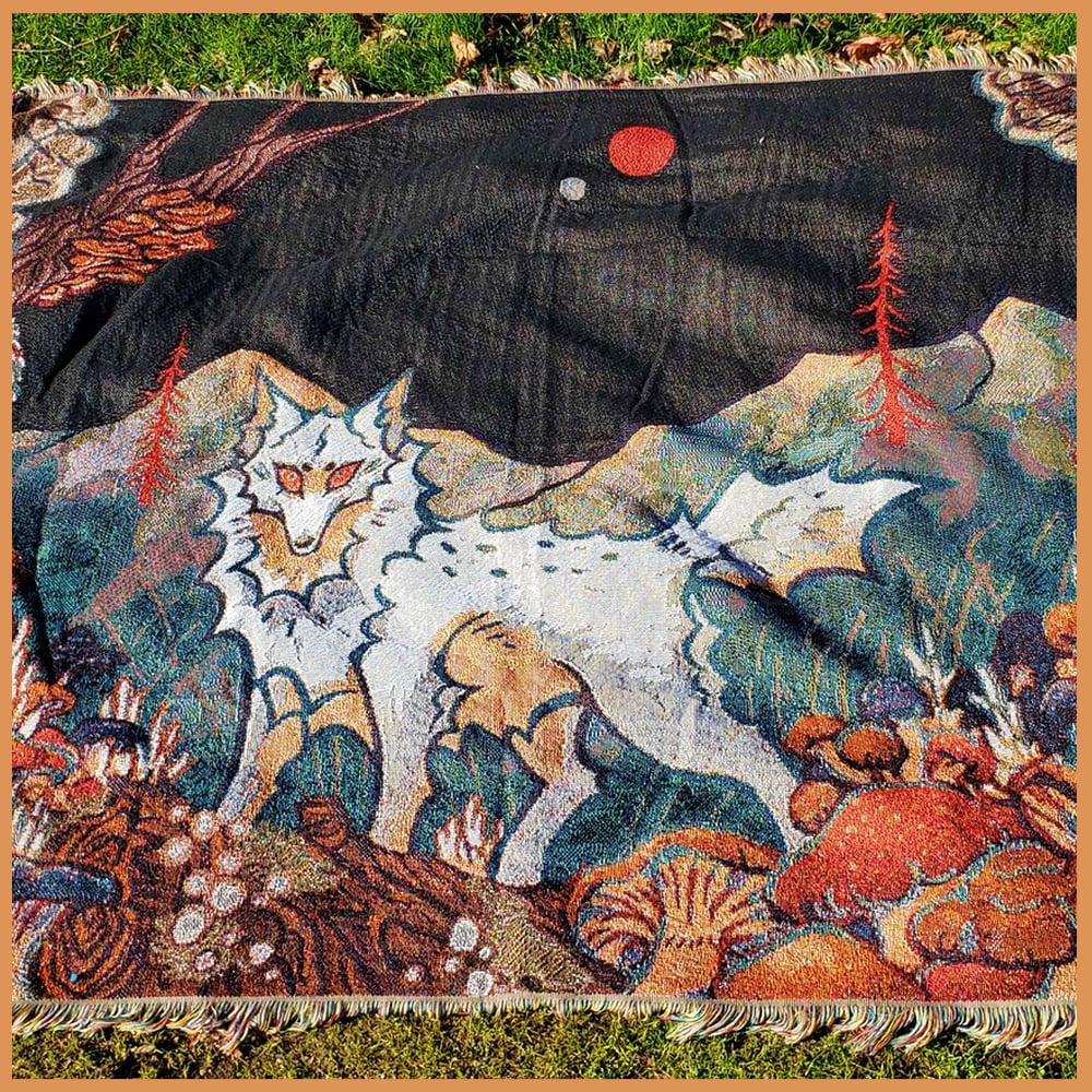 Image of 'Nascent Decay' Throw Blanket