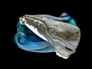 Image of XXL. Humpback Whale - Flamework Glass Sculpture