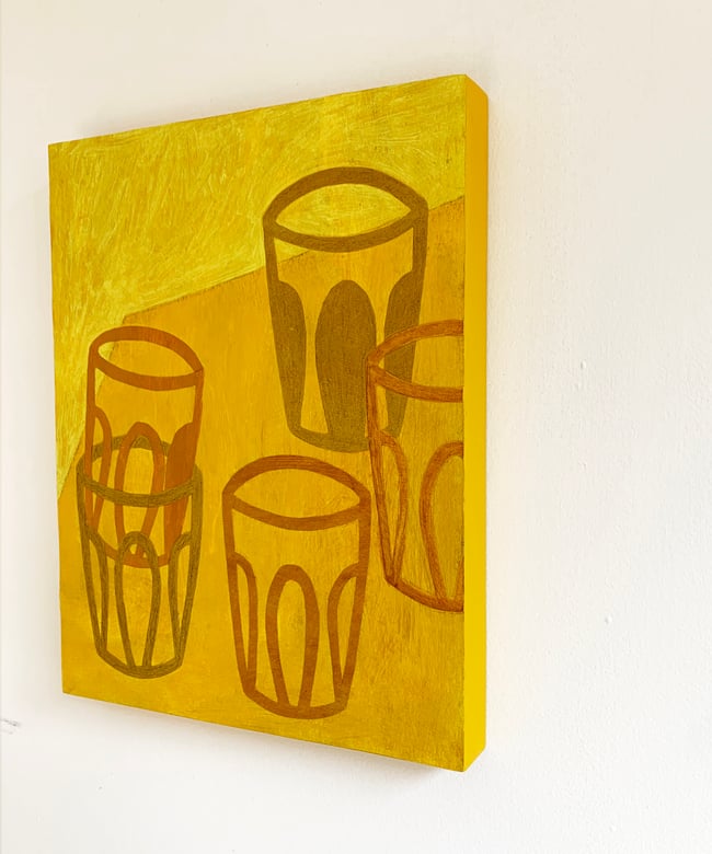 Amber Glass ~ Original mixed media