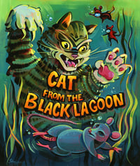 Cat From the Black Lagoon Print 