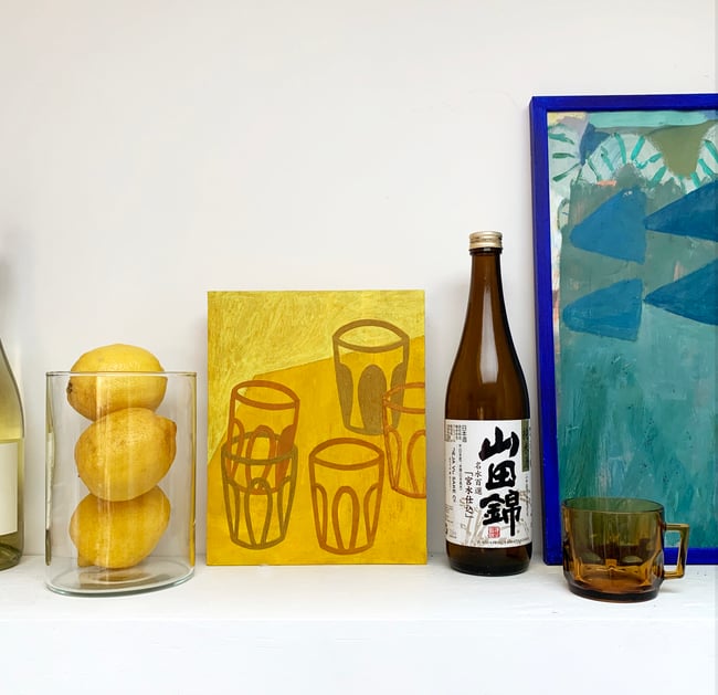 Amber Glass ~ Original mixed media