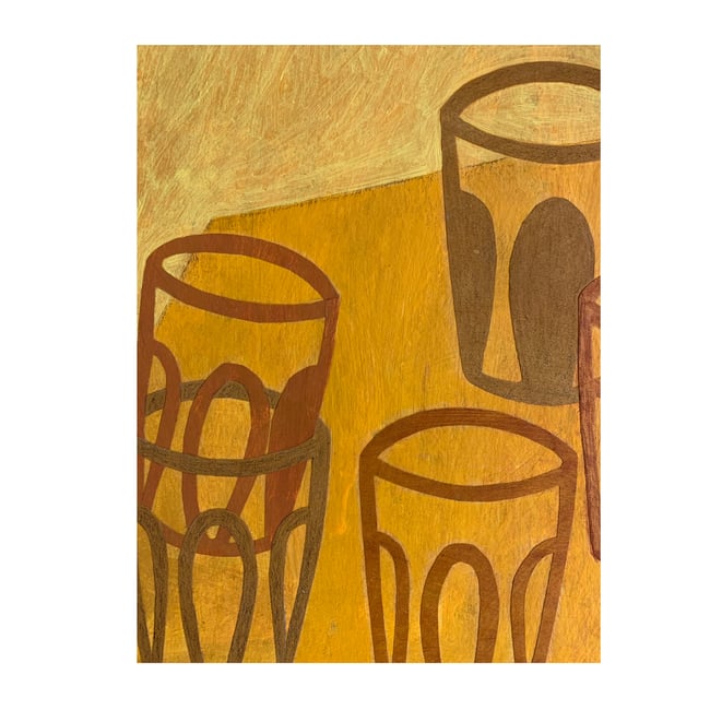 Amber Glass ~ Original mixed media