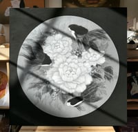 Image 5 of 'Black Peonies' 1/1 Original Painting