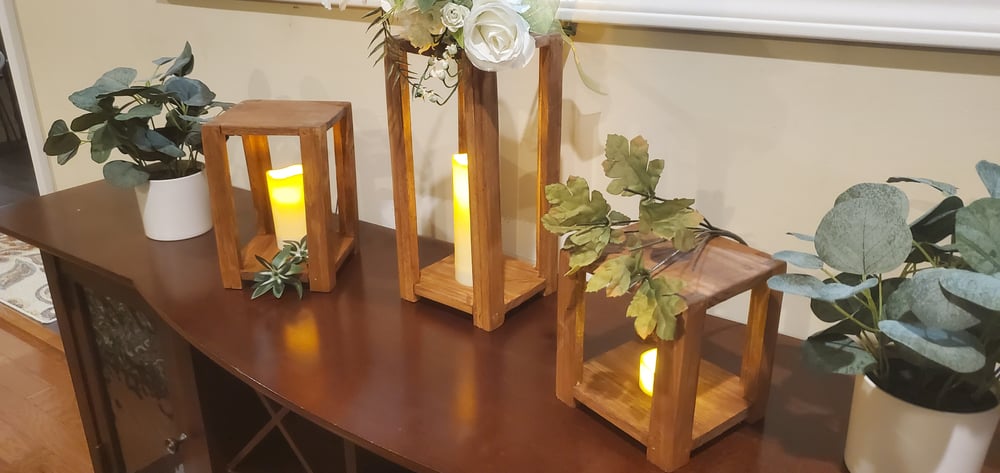 Indoor / Outdoor Wooden Lantern