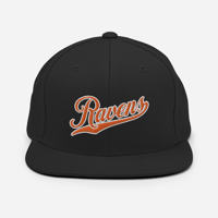 Embroidered Orange Raven Snapback Hat