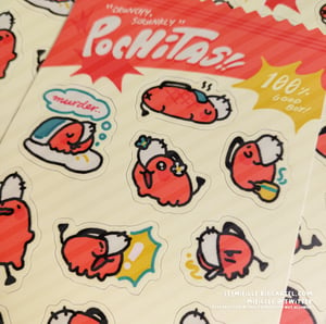 Image of [CSM] Pochitas Vinyl Sticker Sheet