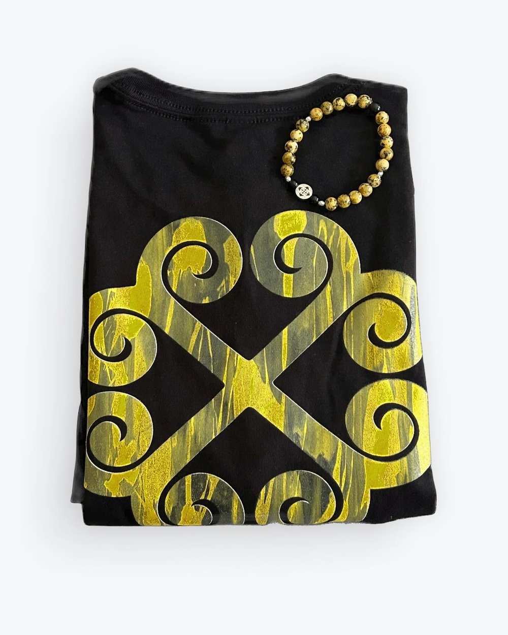 Image of Kuvli Tee & Bracelet Set (Yellow Jasper)