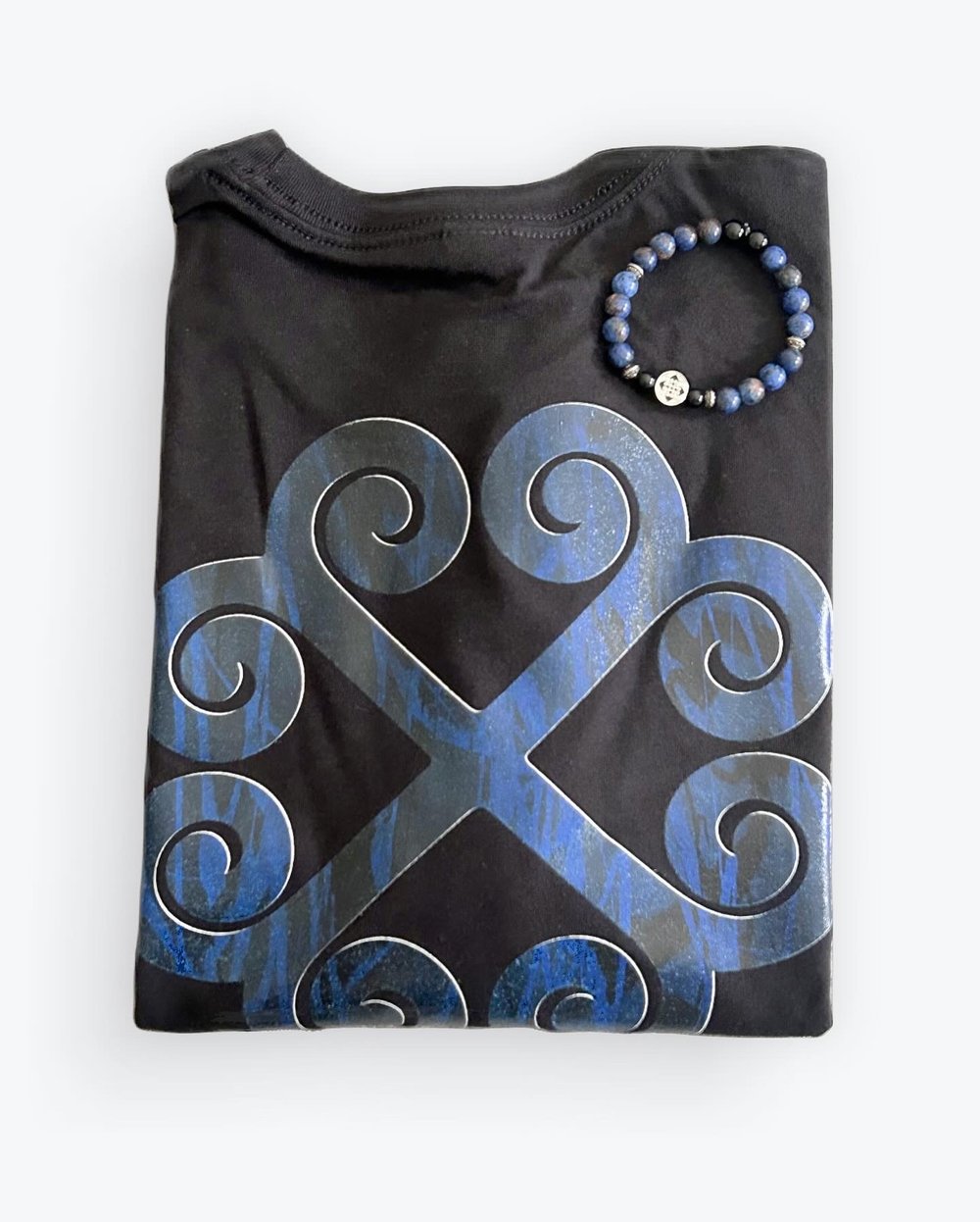 Image of Kuvli Tee & Bracelet Set (Blue Lapis)