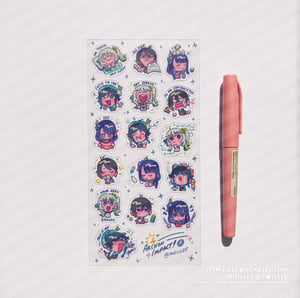 Image of [GENSHIN] Archon Impact Clear Sticker Sheet