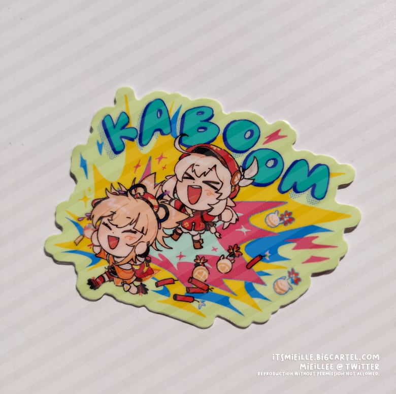 Image of [GENSHIN] Kaboom Vinyl Diecut Sticker