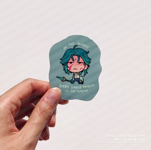 Image of [GENSHIN] Xiao Misery Diecut Vinyl Sticker