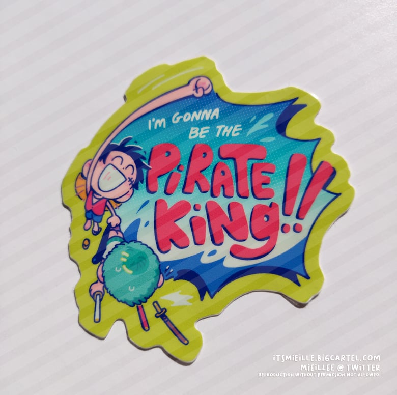 Image of [ONE PIECE] Pirate King Vinyl Diecut Sticker