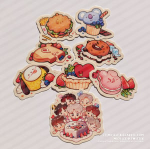 Image of [BT21] Cafe!BT21 Vinyl Diecut Sticker