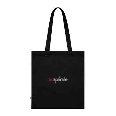 Image of "Art on the Go" Tote Bag (Black/ Classic Red)