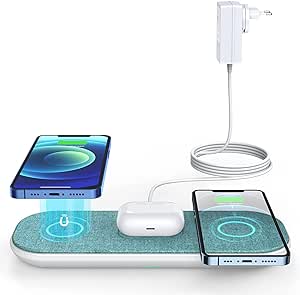 Image of 30 W 3-in-1 Wireless Charger, Smartphone and Wireless Earphones Inductive Charging Station, Qi-Certi