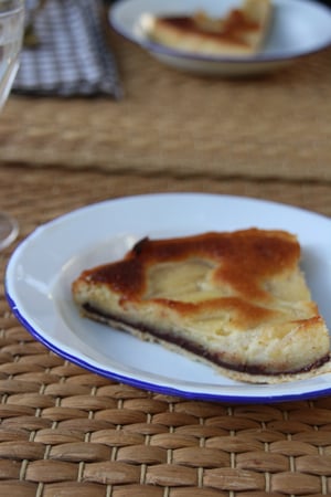 Image of tarte poire chocolat noisettes