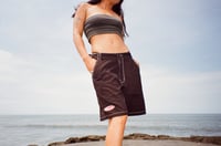 Image 1 of Walk short - Unisex black with white contrast stitch 100% cotton