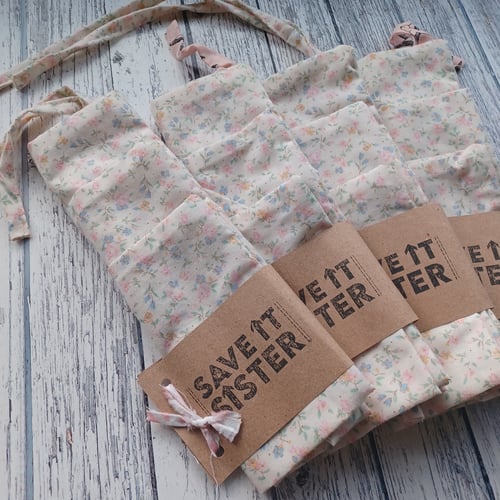 Image of Reusable Drawstring Shopping Pounches