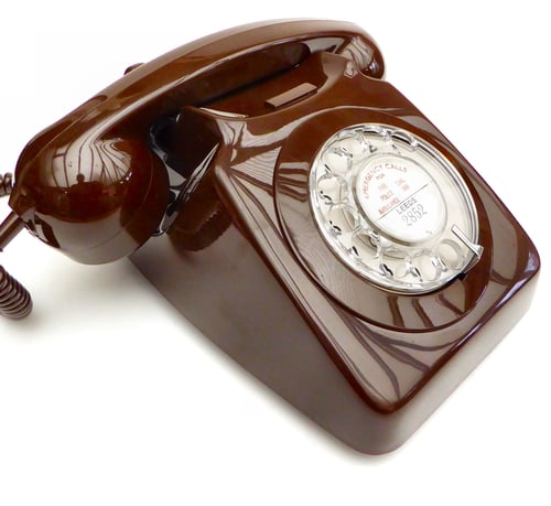 Image of VOIP Ready GPO 746 Dial Telephone - Brown 'Yeoman Series'