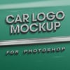 Car Emblem Logo Mockup