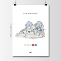 Image 1 of Sneaker Poster Air Jordan 1 X Off-White “White”