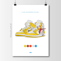 Image 1 of Sneaker Poster Air Jordan 1 X Off-White “Canary Yellow”