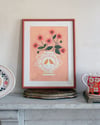 Original Painting - Canary & Dahlia Romantic Vase