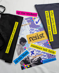 Image 5 of 'RESIST' - CROSS BODY BAG, PRINT AND STICKER BUNDLE 