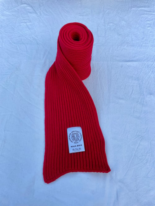 Image of SNS ARCHIVE YARN SCARF - RED - collab SNS Herning / Danish Association of Architects 