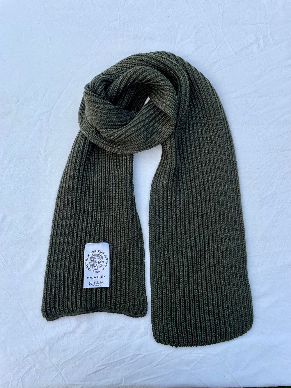 Image of SNS ARCHIVE YARN SCARF - DARK GREEN - collab SNS Herning / Danish Association of Architects 