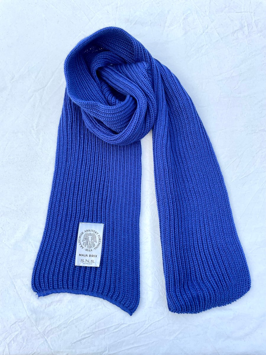Image of SNS ARCHIVE YARN SCARF - CLEAR BLUE - collab SNS Herning / Danish Association of Architects 