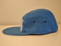 Image 2 of Blue Fleece Teddy Bear Fitted Long Bill Hat 