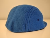 Image 4 of Blue Fleece Teddy Bear Fitted Long Bill Hat 