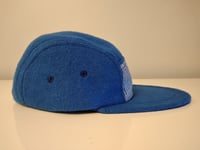 Image 3 of Blue Fleece Teddy Bear Fitted Long Bill Hat 