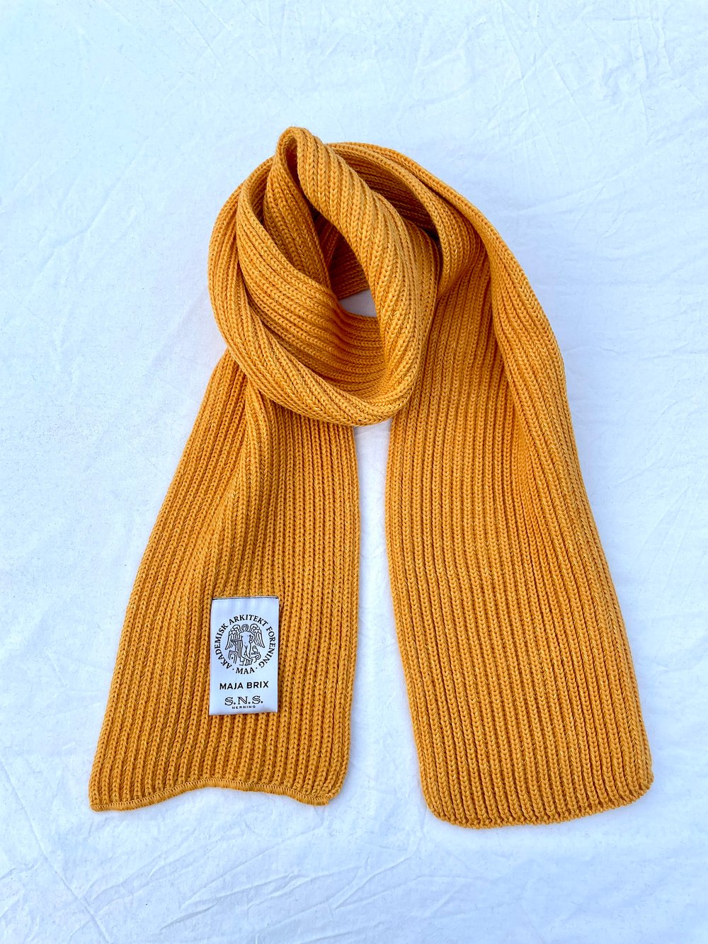 Image of SNS ARCHIVE YARN SCARF - YELLOW - collab SNS Herning / Danish Association of Architects 