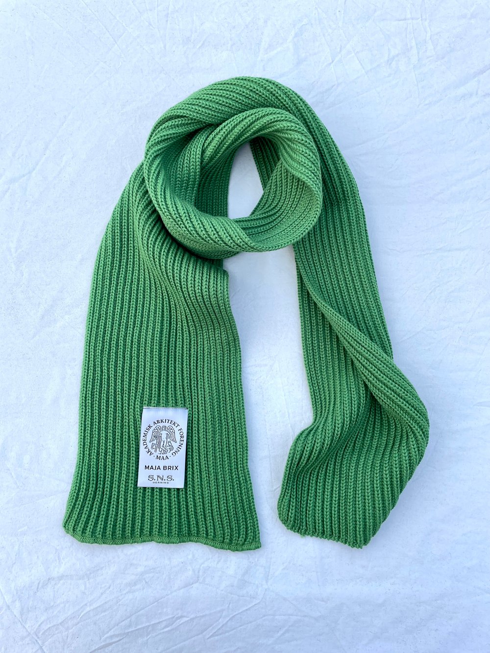 Image of SNS ARCHIVE YARN SCARF - CLEAR GREEN - collab SNS Herning / Danish Association of Architects 