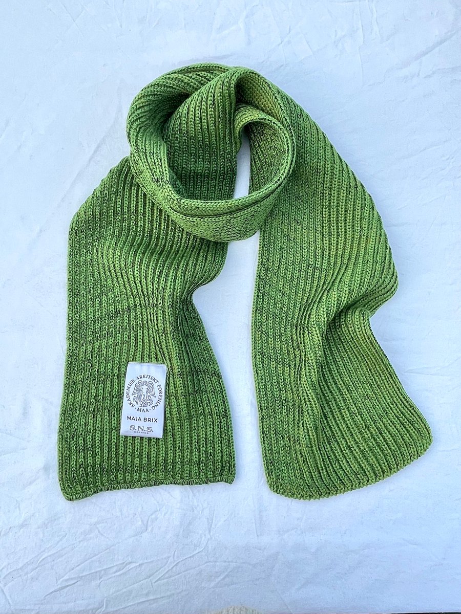 Image of SNS ARCHIVE YARN SCARF - LIGHT GREEN - collab SNS Herning / Danish Association of Architects 