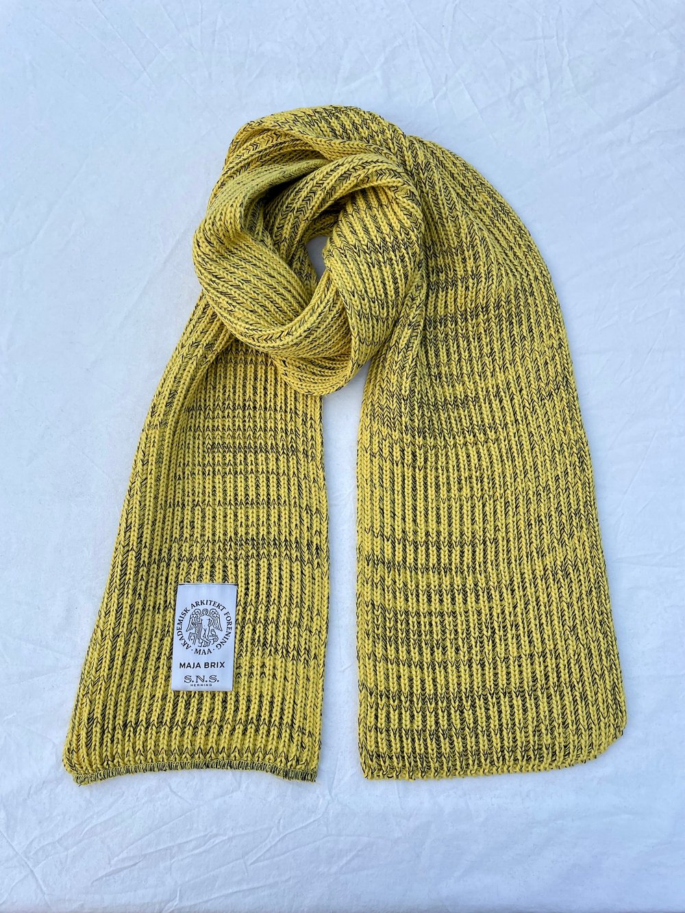 Image of SNS ARCHIVE YARN SCARF - LIGHT YELLOW - collab SNS Herning / Danish Association of Architects 