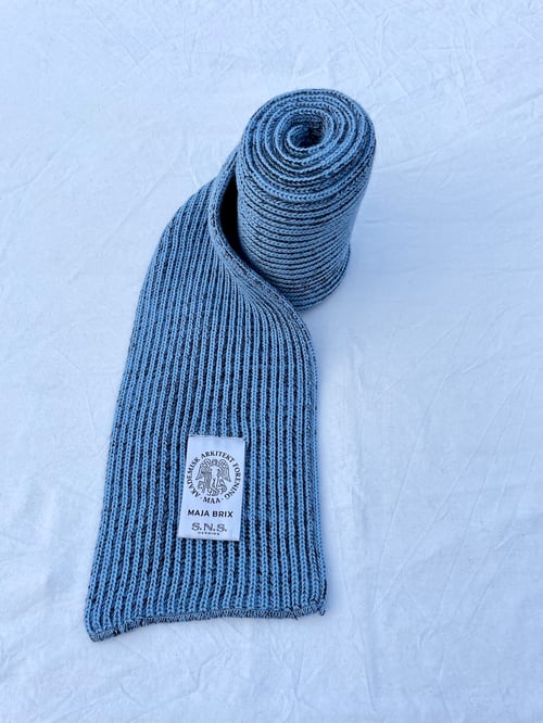 Image of SNS ARCHIVE YARN SCARF - LIGHT BLUE - collab SNS Herning / Danish Association of Architects 